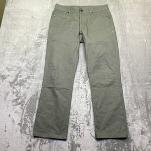 Stio Mens Rivet Canvas Pants Olive Green Straight Leg 32S Grunge Outdoor Grunge